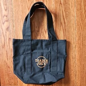 Trader Joes Black Mini Tote Bag